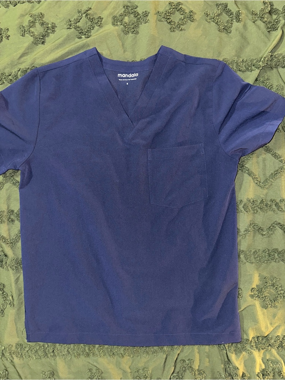 Mandala Men's V-Neck Scrub Top